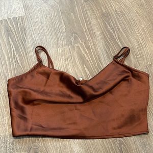 NWT Satin crop top